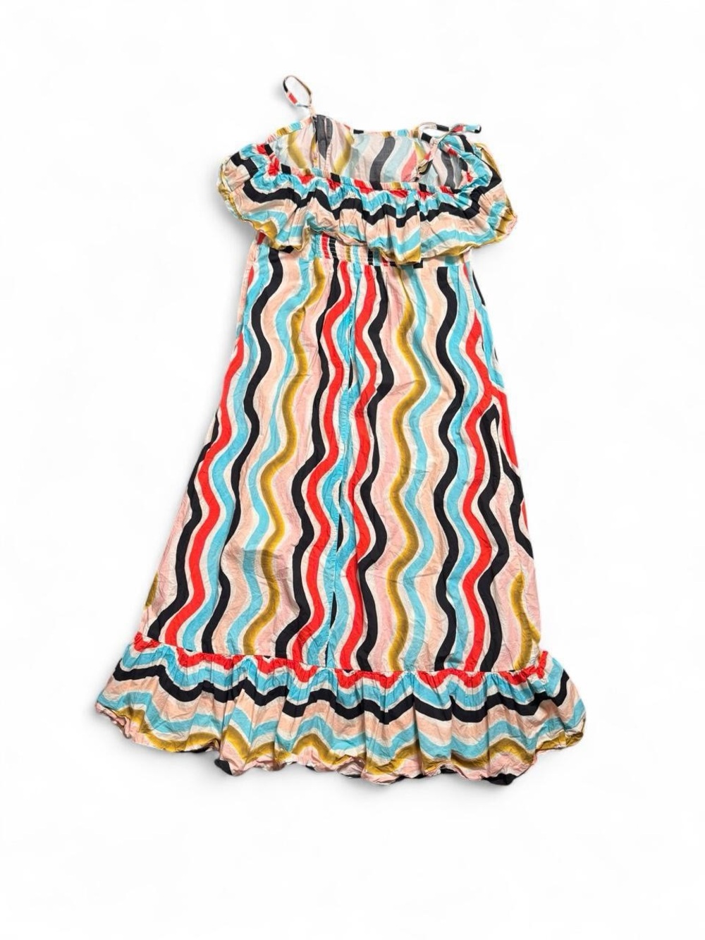 FARM RIO - SLEVELESS RUFFLE MAXI DRESS - Picture 4 of 6